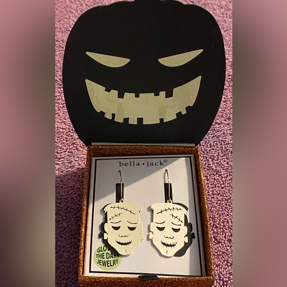 Bella Jack glow in the dark Frankenstein earrings